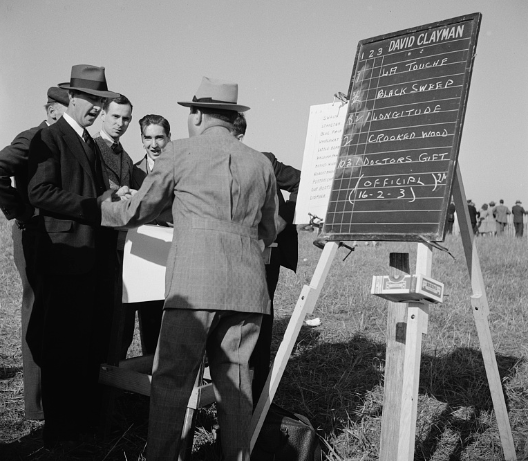 betting occurs at horse races, with or without authorization by state officials