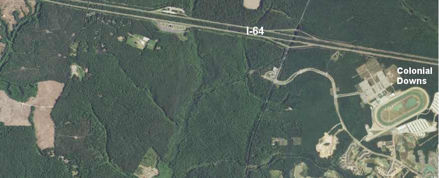 Colonial Downs was opened in a location so rural, there was no development at the nearest intersection on I-64
