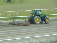 track is prepped after each race
