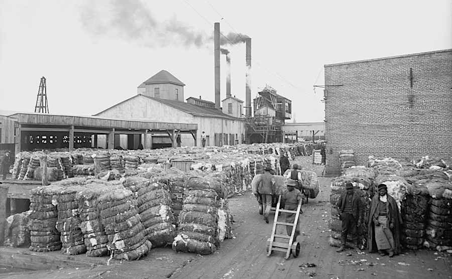post-Civil War railroad networks shipped cotton to Norfolk for export to Europe
