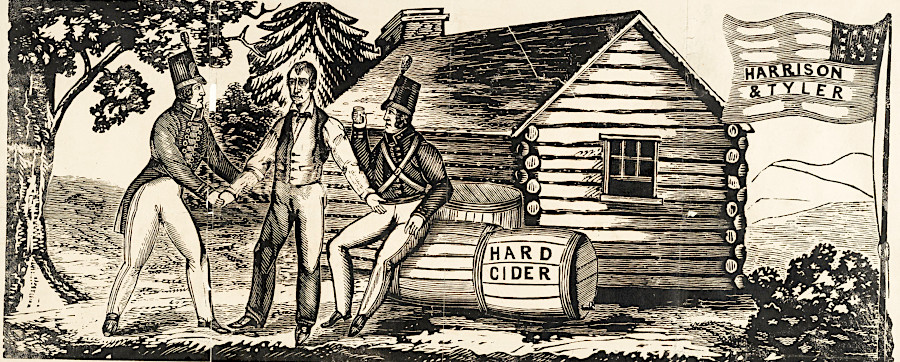 the myth of the log cabin as traditional housing for the first European colonists emerged during the 1840 campaign for president