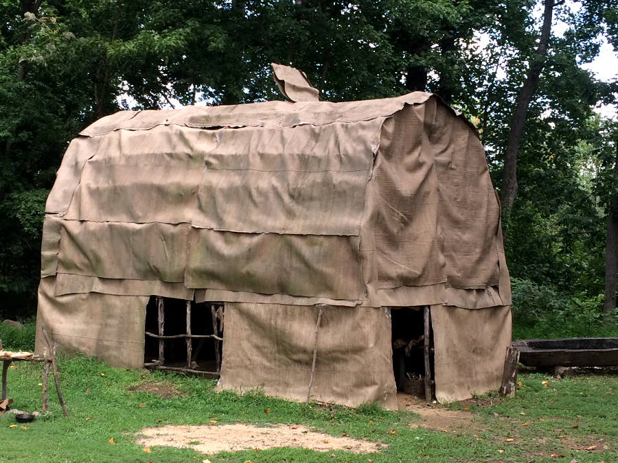 Henricus Historical Park constructed four yi-hakins, and three were covered with store-bought mats in 2017