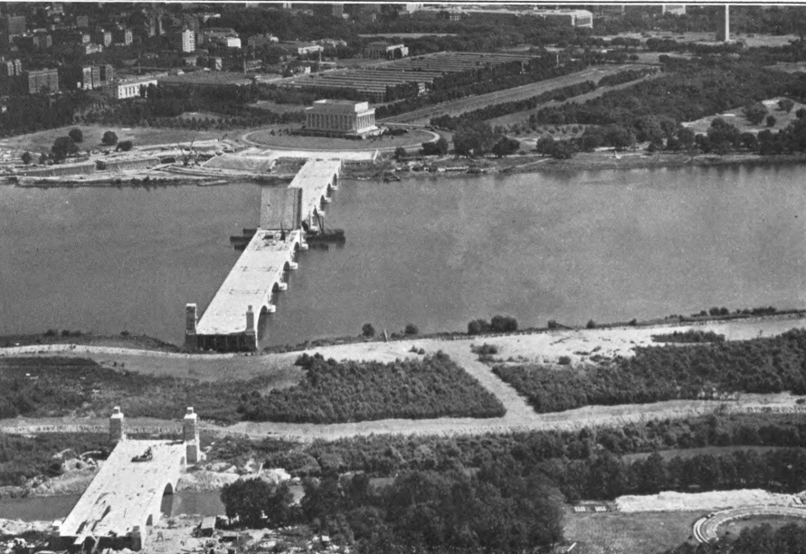 Arlington Memorial Bridge was constructed across Columbia Island