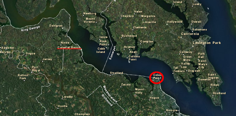 Westmoreland County offered two opportunities, at Coles Point and Colonial Beach, for Virginia gamblers to walk across the border into Maryland