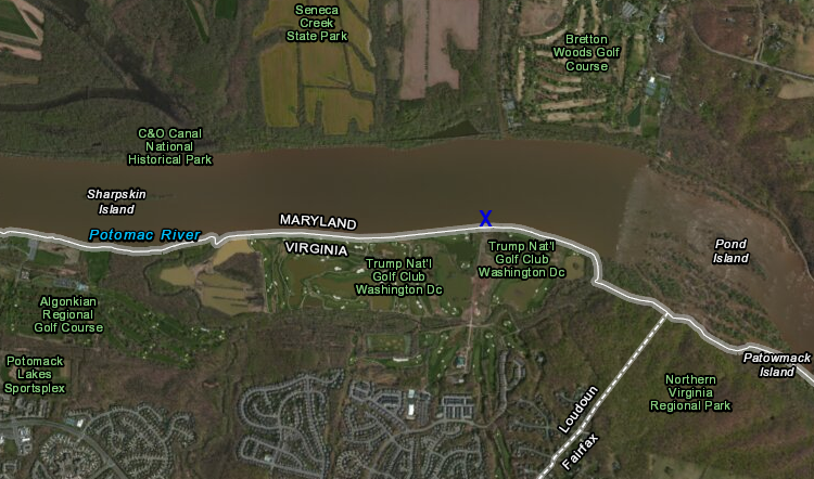 location of intake for Fairfax Water's Corbalis drinking water treatment plant