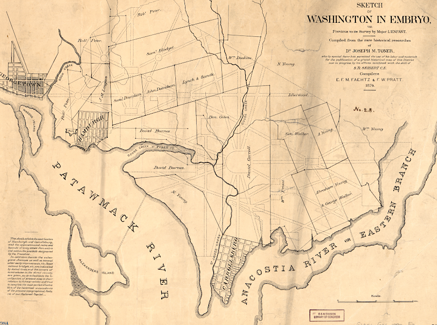 in addition to Alexandria, the new District of Columbia included three communities on the north side of the Potomac River in 1792