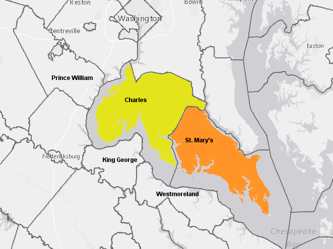 between 1949-1958, gamblers could walk from the Virginia shoreline in Prince William, King George, and Westmoreland counties to slot machine casinos in Maryland, crossing on piers beyond the low water mark of the Potomac River to reach Charles and St. Mary's counties