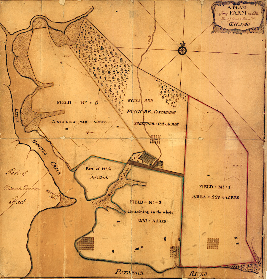 George Washington's separate farms at Mount Vernon