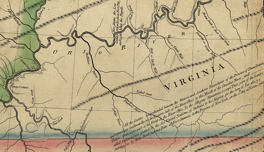 in the 1768 Treaty of Fort Stanwix, the Iroquois claimed the right to authorize colonial settlement westward to the mouth of the Tennessee (Cherokee) River