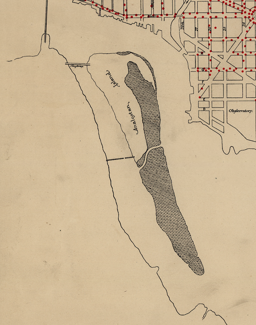 Analostan Island in 1880