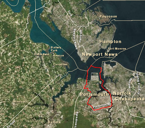 Portsmouth is the jurisdiction in Virginia most interested in a casino or riverboat gambling