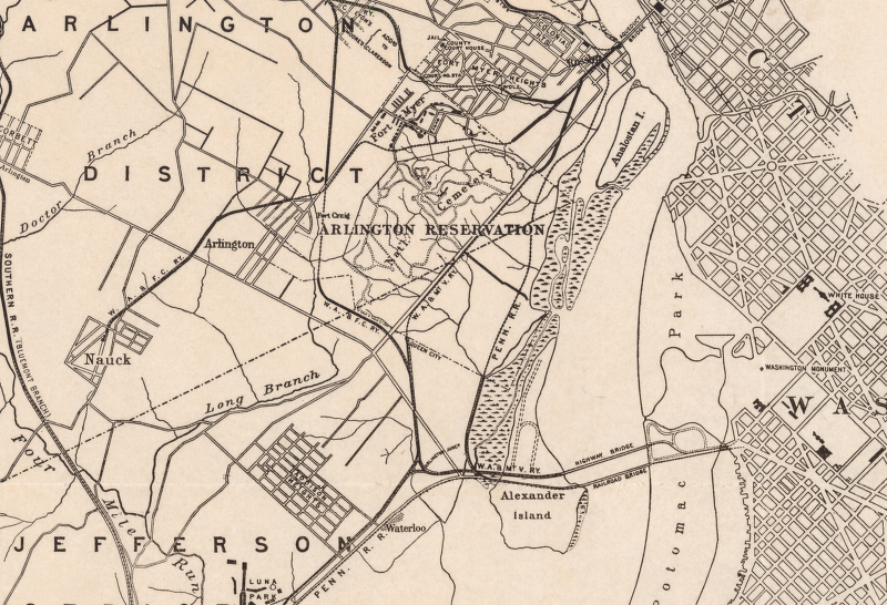 mudflats stretched along the Virginia-District of Columbia boundary upstream from Alexander Island