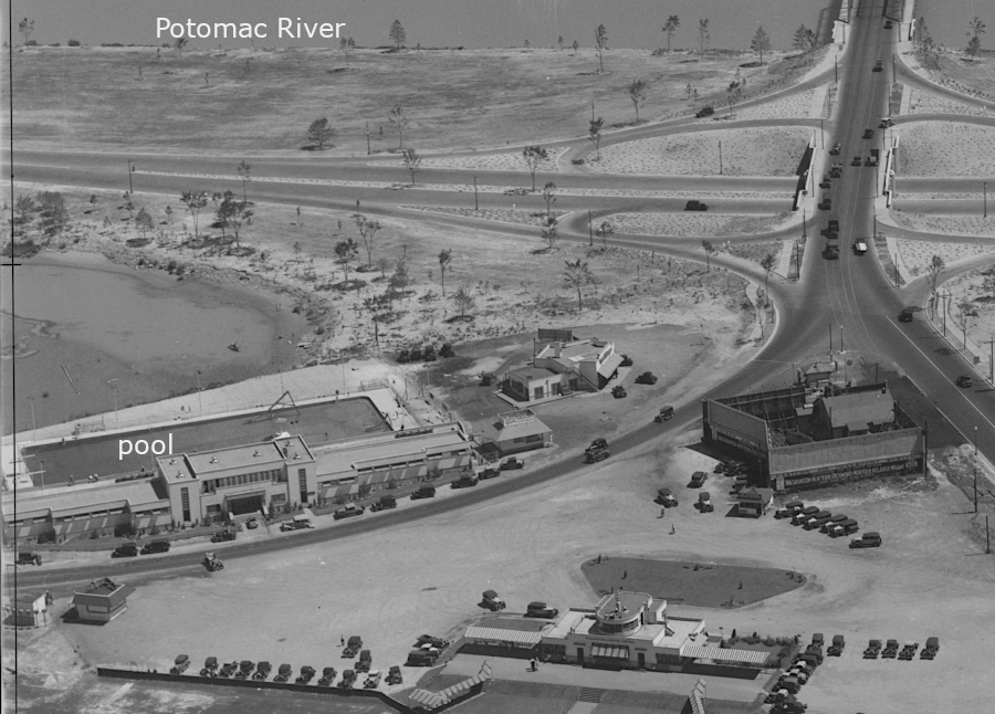 in 1932, the pool at Washington Airport was in Virginia, above the high-water mark