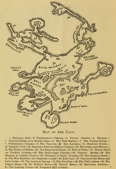 Rev. Horace Hovey mapped Luray Caverns and defined names of many formations