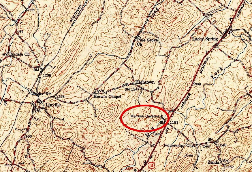 before construction of I-81, Melrose Caverns sought to attract customers who were driving on Route 11