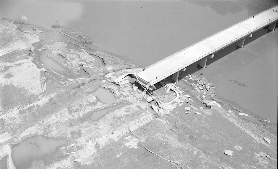 Route 690 at Columbia  was closed when the James River Bridge was washed out
