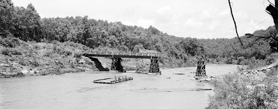 Route 654 bridge over the Tye River, Norwood in Nelson County, was washed out