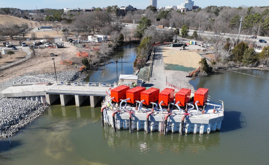 the Windsor Woods Tide Gate next to Mount Trashmore controls flooding in Thalia Creek