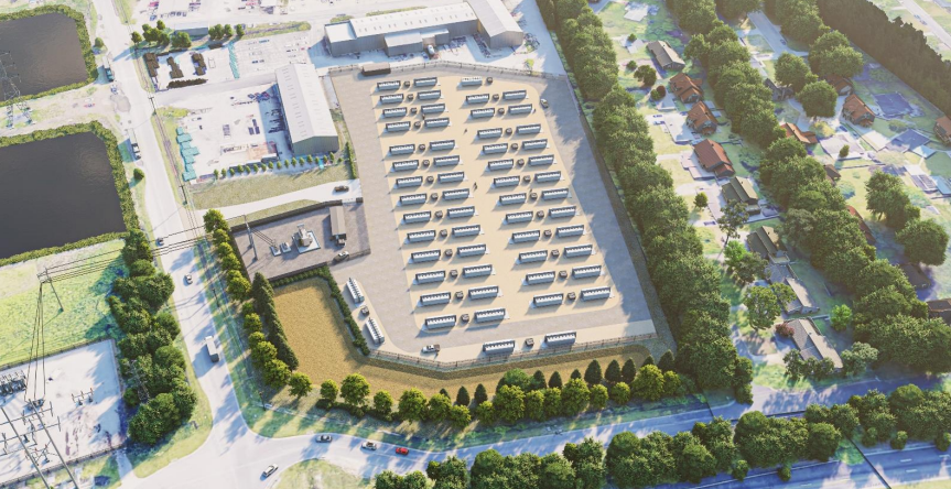 a battery storage project in City of Chesapeake proposed to capture the intermittent production of wind energy and provide reliable delivery of electricity