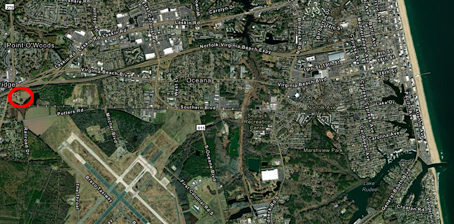 Dominion Energy leased an 18-acre parcel inland from the shoreline for storage of construction equipment for the Coastal Virginia Offshore Wind (CVOW) project