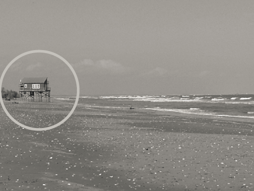 structures on Cedar Island on May 8, 2004