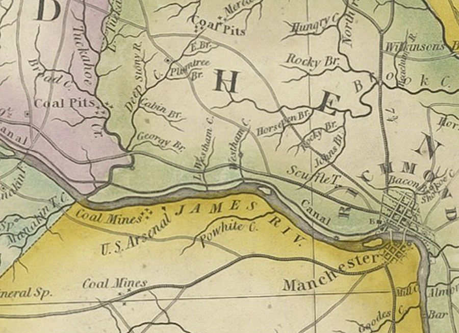 Virginia's first coal mines were in Chesterfield and Henrico counties