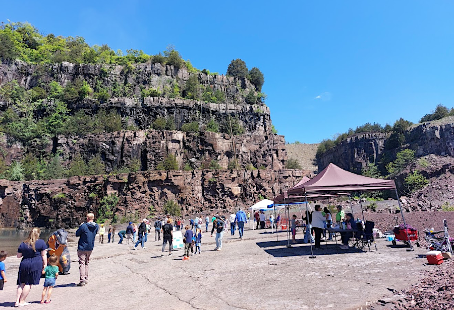 dinosaur footprints at the Culpeper Quarry can be viewed by the public in an annual Dino Day