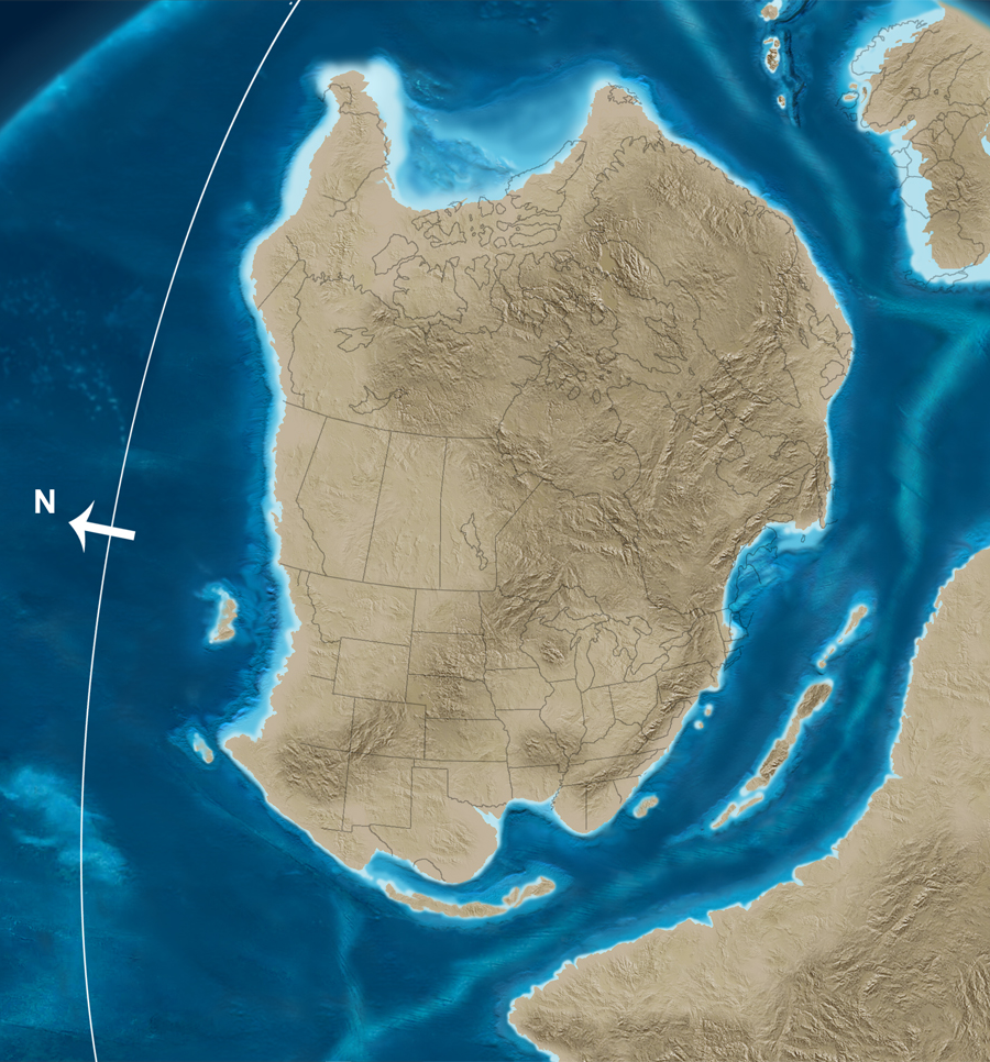 the Iapetus Ocean formed when the supercontinent of Rodinia rifted apart