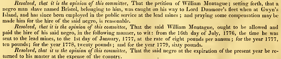 enslaved workers captured while fleeing to the British during the Revolutionary War were forced to work in the lead mines