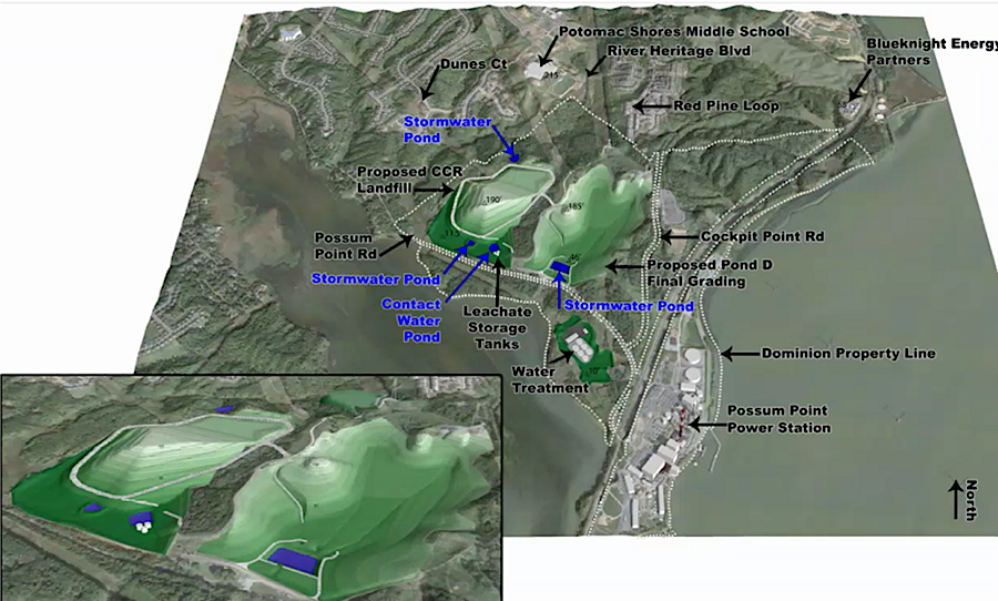 Dominion Energy consolidated all coal ash into Pond D before the planned transfer to a new landfill at Possum Point