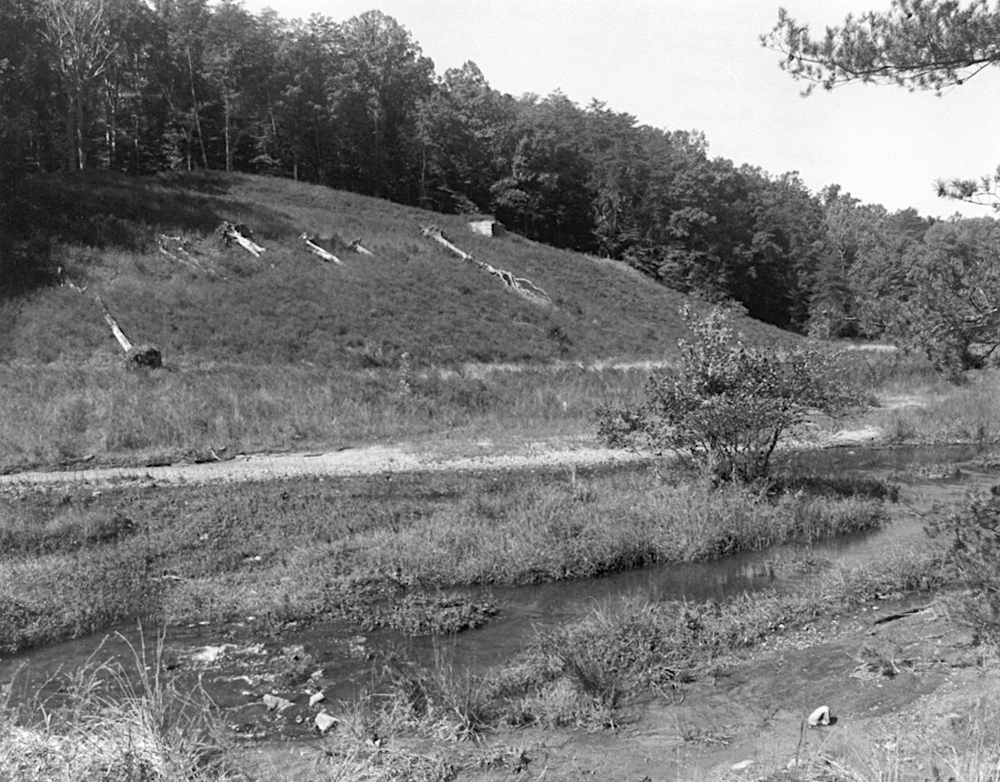 site of most Cabin Branch Mine shafts before reclamation in the 1990's