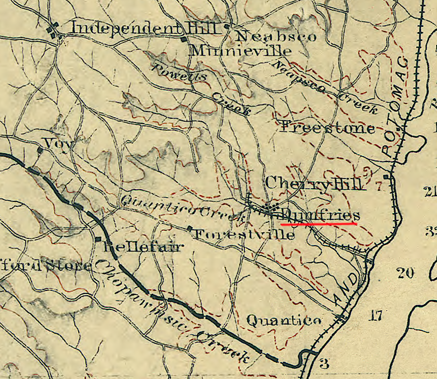 the Cabin Branch Mine had a narrow gauge railroad connection to Possum Point