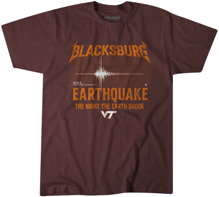 Virginia Tech fans mimicked seismic activity when jumping as Metallica played Enter Sandman in a live performance at Lane Stadium