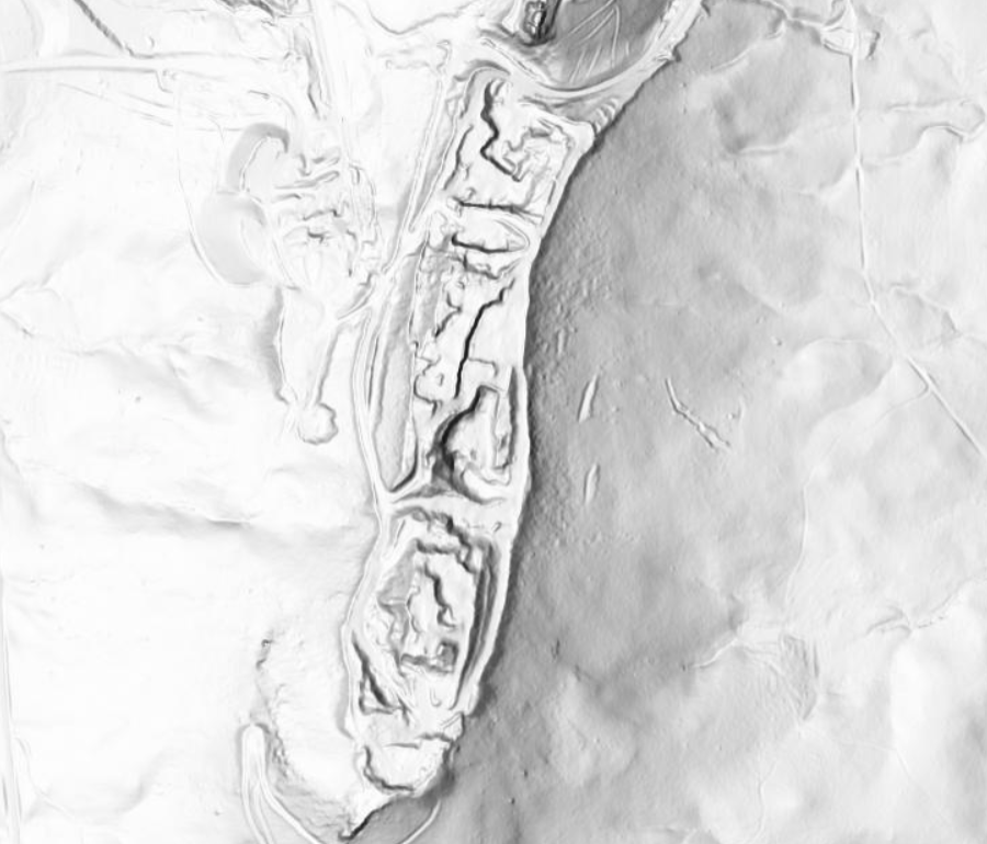 the shape of Willis Mountain has been transformed by mining