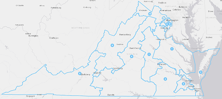 a Federal court required redrawing Congressional district boundaries between the standard redistricting after 2010 Census and 2020 Census