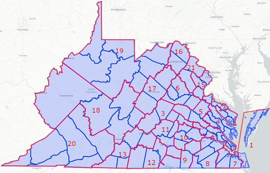 in the 1790's, voters chose individual electors in 21 separate districts rather than selected a statewide slate