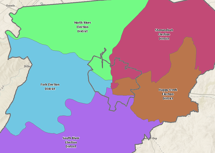 each member of the Warren County Board of Supervisors represented voters in a portion of the Town of Front Royal