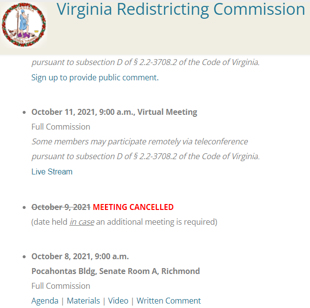 the scheduled Saturday meeting of the commission was cancelled, after the collapse of negotiations and a walkout by Democratic citizen members on Friday