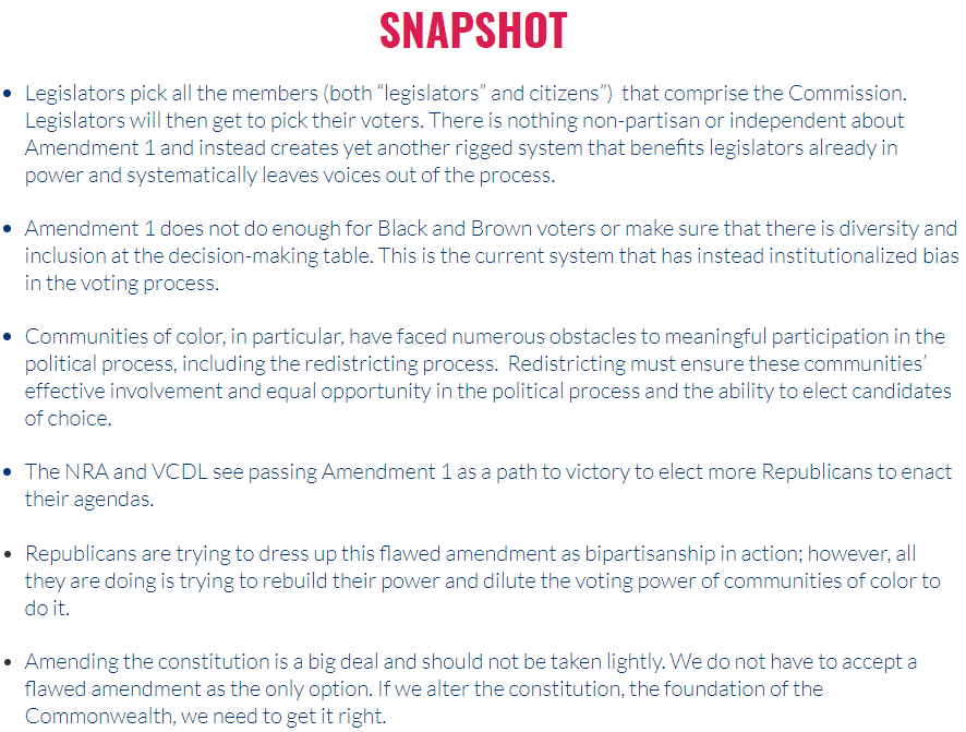 opponents of the redistricting referendum claimed supporters of racial equity and gun control should vote no