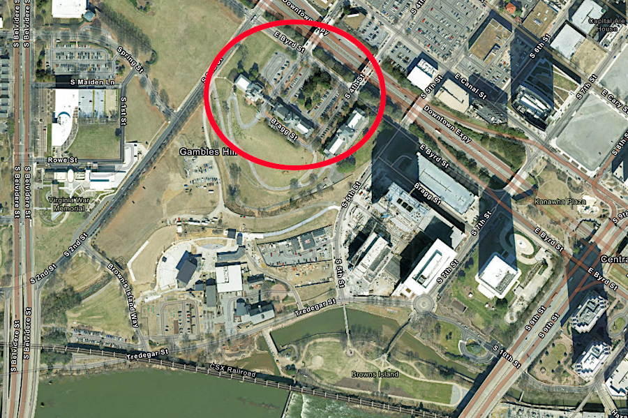 the site of the state penitentiary in Richmond was redeveloped into corporate headquarters for the Ethyl Corporation