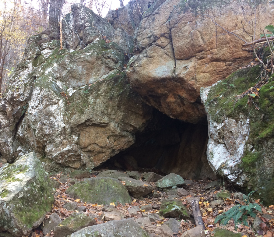 hikers climbing up the Crabtree Falls trail in Nelson County will see a crevice in the Blue Ridge created by fallen boulders