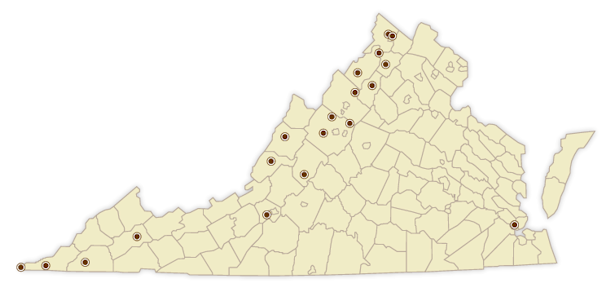 the only site on the Virginia Cave and Karst Trail east of the Blue Ridge is the simulated cave exhibit at the Virginia Living Museum in Newport News