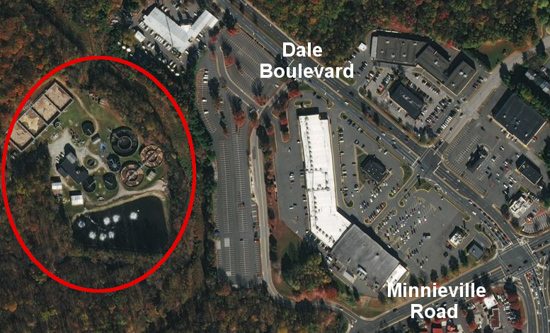Dale Service Corporation's private sewage treatment plant on Neabsco Creek was built by the developer of Dale City