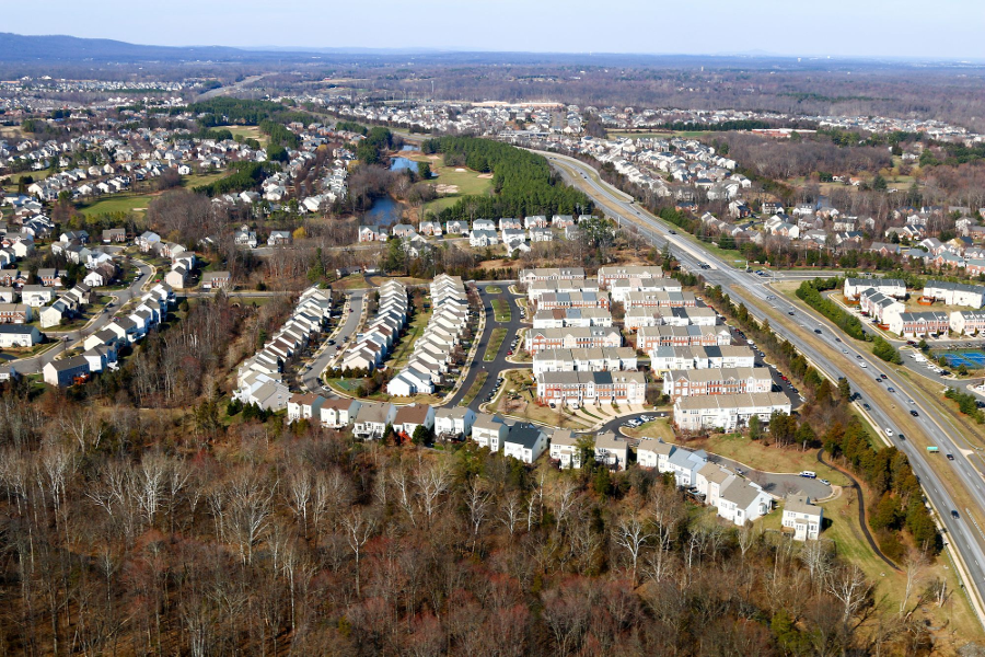 the area proposed for Disney America ended up being developed into housing subdivisions