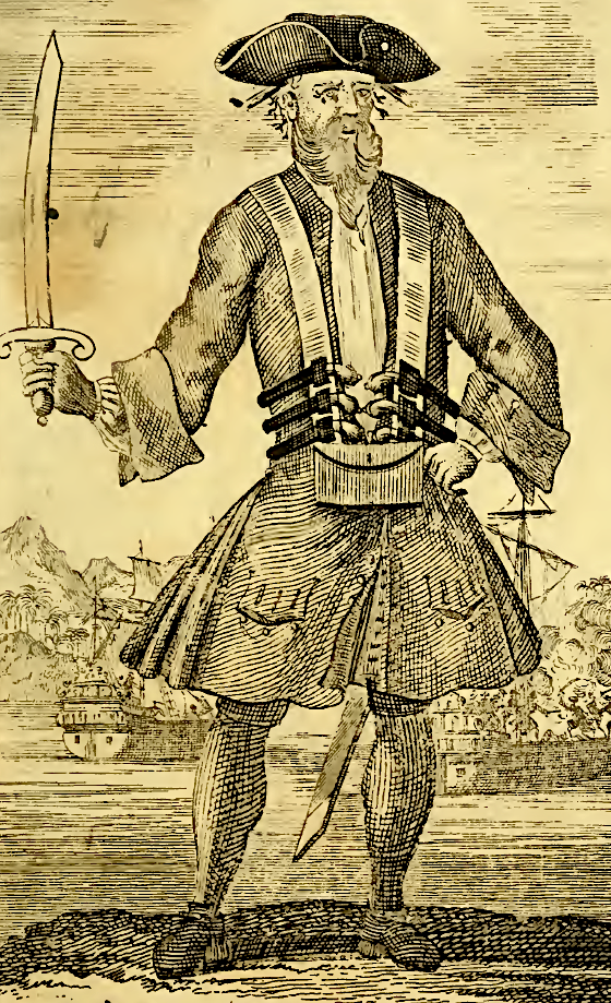 a 1724 representation of Blackbeard