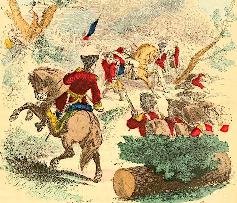 after General Braddock was mortally wounded, George Washington took charge