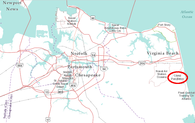 Camp Pendleton is a state military base in a region filled with Federal facilities