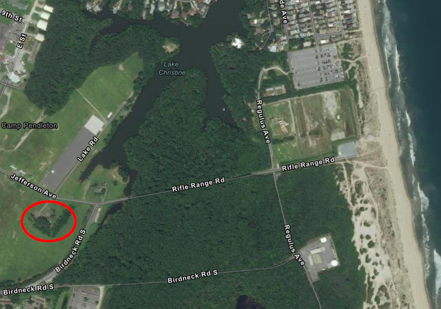 the Governor's Cottage is on the southern side of Lake Christine