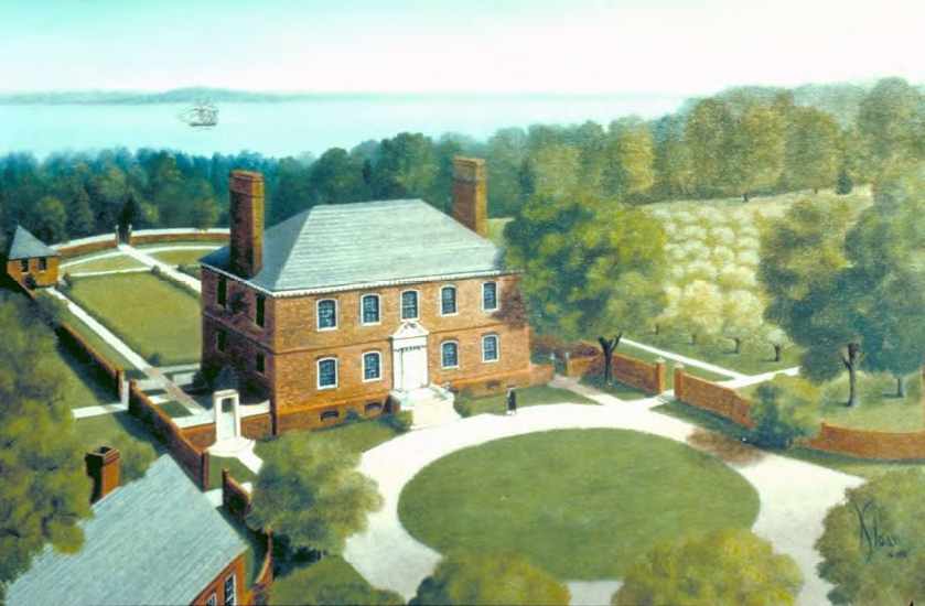artist s conception of Belvoir mansion house