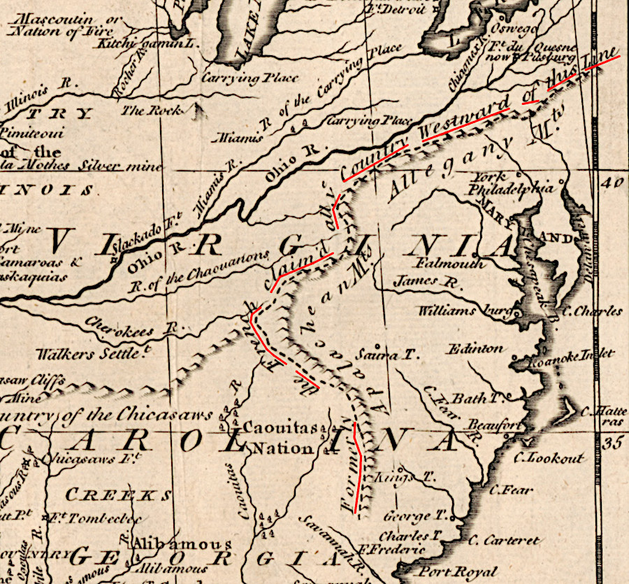 until 1763, the French claimed all of the Mississippi River watershed and asserted English claims stopped at the Alleghenies
